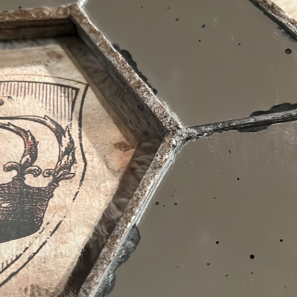 Vintage Distressed Mirrored Framed Artwork - Picture 4 of 5